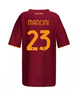 Billige Fotballdrakt AS Roma Gianluca Mancini #23 Replika Hjemmedrakt Dame 2025-26 Kortermet Billige Fotballdrakt AS Roma Gianluca Mancini #23 Replika Hjemmedrakt Dame 2025-26 Kortermet